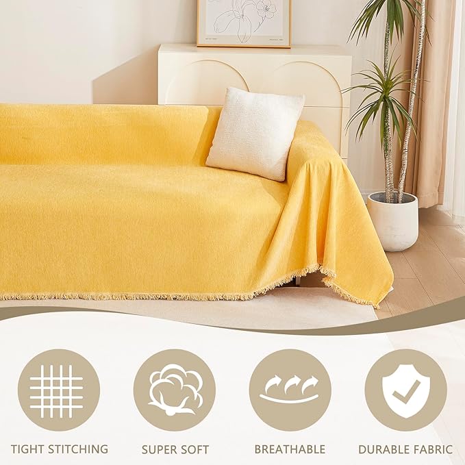 MYSKY HOME Sectional Couch Cover Sofa Covers Thick Couch Covers - Image 2