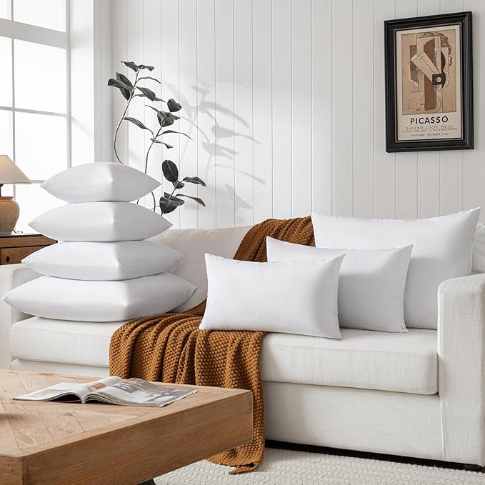 14x14 Decorative Throw Pillow Inserts-Down Feather Pillow Inserts-Square-Cotton - Image 6