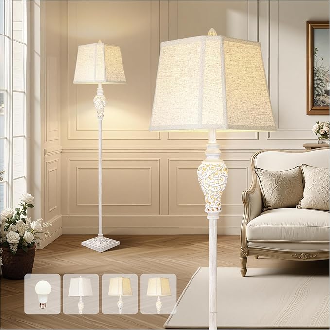 Floor Lamp for Living Room, Vintage Standing Lamp by LuxSightCollection