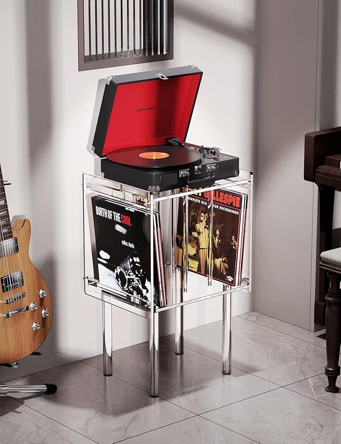 Acrylic Record Player Stand, - Image 3