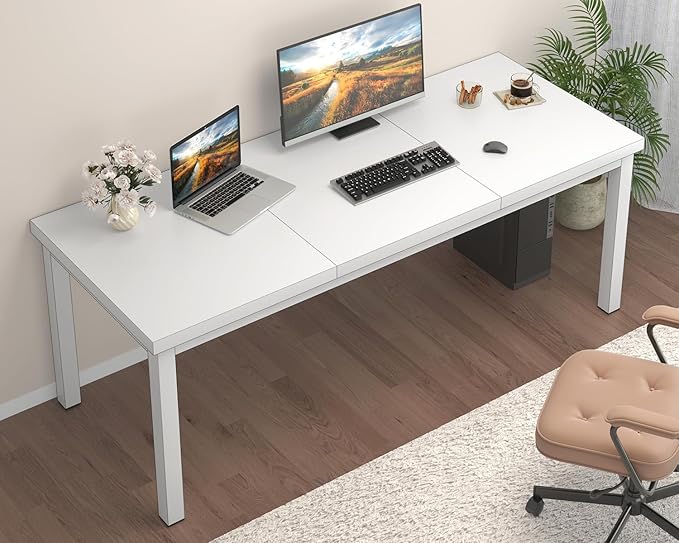 63 Inch Home Office Desk, Modern Desk - Image 6