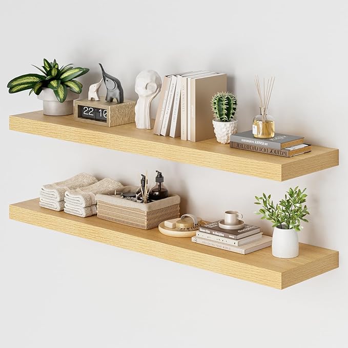 Heimlove 48W x 12D Long Floating Shelf, 12 Inch Deep Floating Shelves by Heimlove