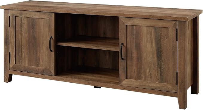 Walker Edison Buren Classic Grooved Door TV Stand - Image 5