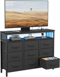9 Drawer Dresser TV Stand with LED Lights & Power Outlets, Entertainment Center by J-yaamiZz