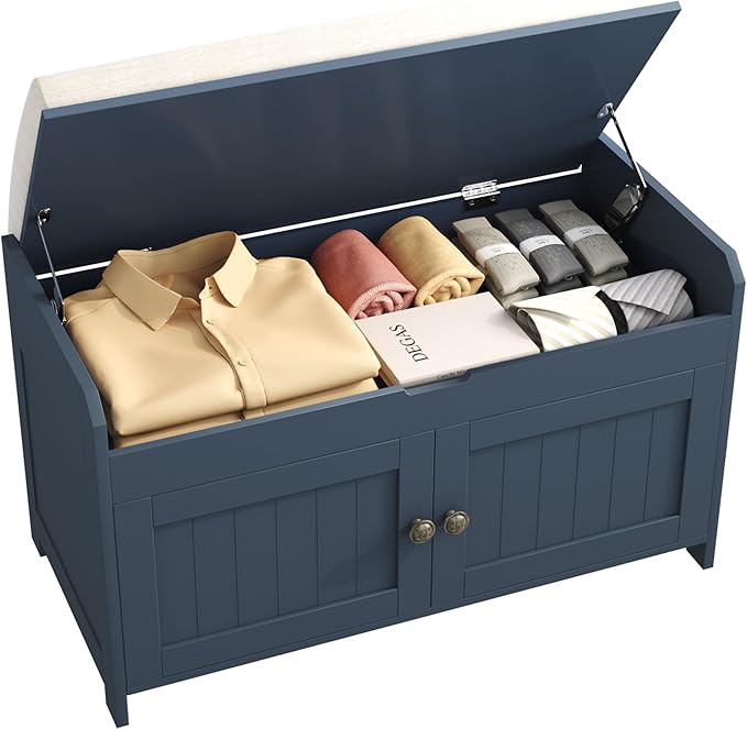 HOMEFORT 30" Shoe Bench with Lift Top Storage, Entryway Bench with Cushioned by HOMEFORT