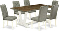 East West Furniture V077EL207-7 7 Piece Kitchen Table Set Consist of a by EastWestFurniture