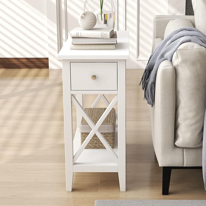 ChooChoo End Table, MDF Material Flip Top Narrow End Table - Image 7