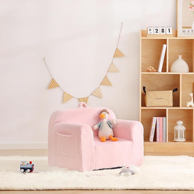 Toddler Chair Plush Kids Couch, Comfy Kids Sofa Toddler Lounger Chair - Image 8