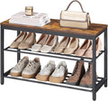 HOOBRO Shoe Storage Bench, 29.5" L Entryway Bench Organizer, 3-Tier Shoe Rack by HOOBRO
