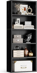 Casaottima 5-Tier Open Bookshelf and Bookcase, Floor Standing Display Storage by Casaottima