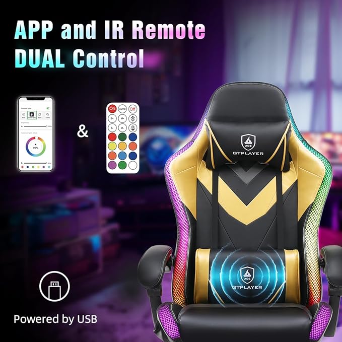 GTPLAYER Gaming Chair, RGB Gaming Chairs - Image 6