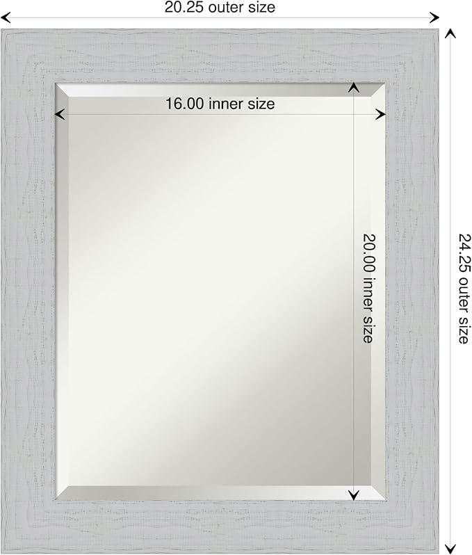 Amanti Art White Bathroom Mirror - Image 4