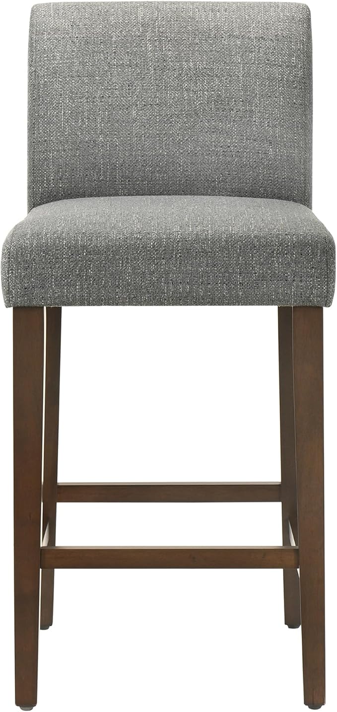 CHITA Counter Height Bar Stools Set of 3, Fabric in Fog Grey - Image 5