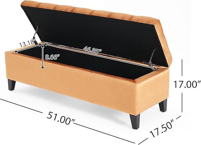 Christopher Knight Home Gloust Velvet Storage Ottoman, Upholstered Rectangular - Image 2
