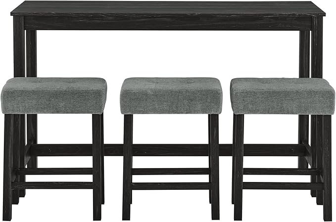 Ball & Cast 4 Piece Kitchen Dining Room Table and Chairs Set, Farmhouse Wooden - Image 10