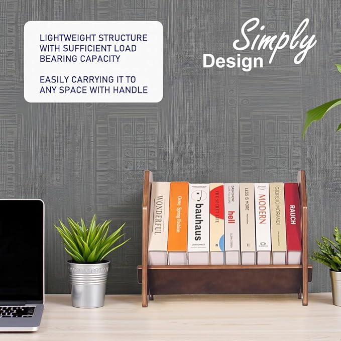 Desktop Bookshelf, Stackable Book Organizer - Image 4
