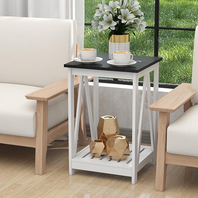 Farmhouse Square End Table, Accent Side Table - Image 3