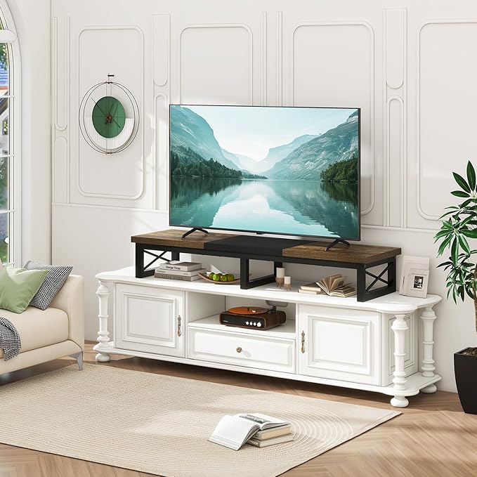 IBUYKE 45" Large TV Riser for 32-60 inch TV, Tabletop Short TV Stand - Image 2