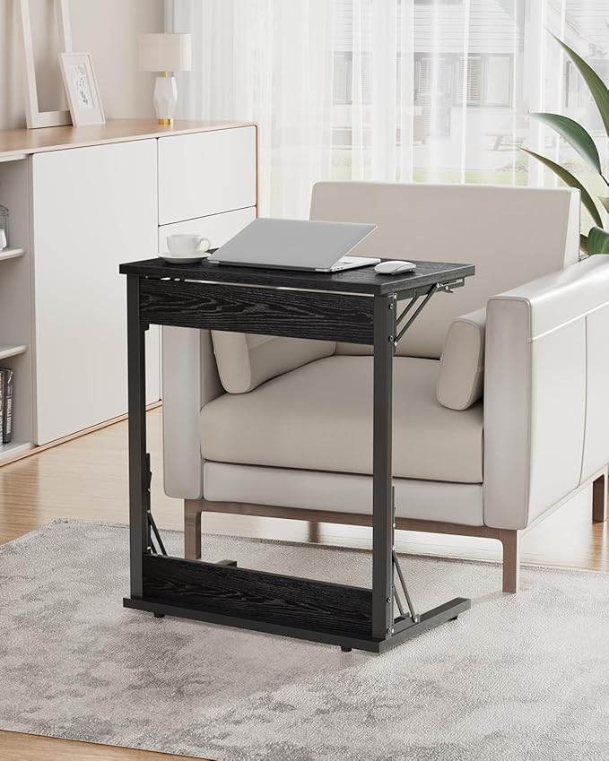 Tatub Folding TV Tray Table Set of 2, Small Sofa-Side Laptop Desk - Image 6