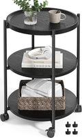 Side Table, 3-Tier Modern End Table by Seeday