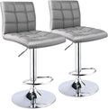 Leopard Modern Square Back PU Leather Adjustable Bar Stools by LEOPARDPRODUCTS