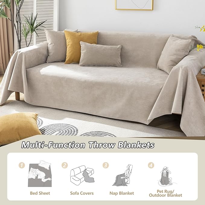 STACYPIK 100% Waterproof Beige Sofa Cover - Image 8