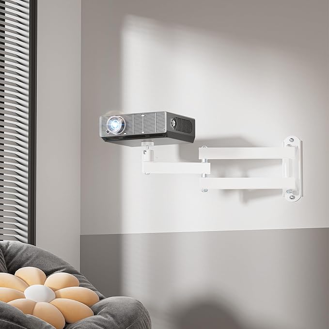 WALI Foldable Projector Wall Mount Universal Adjustable Wall Projector Mount - Image 8