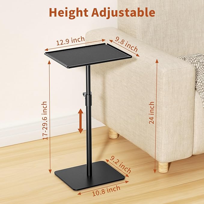RCHYFEED Metal End Table, Height Adjustable Side Tables Living Room, Small Side - Image 3