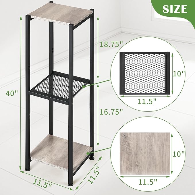 Extra Tall Plant Stand Indoor, 40 Inch Plant Stands, 3 Tier Metal Plant Stand - Image 5