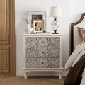 COSIEST 3 Drawers Accent Dresser, Vintage Small Accent Chest by COSIEST