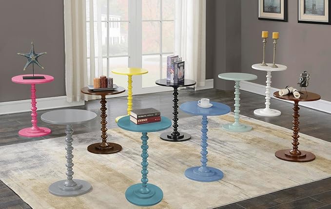 Convenience Concepts Palm Beach Spindle 17.75" Traditional Round End Living Room - Image 5