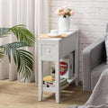 Narrow Side Table for Small Spaces by LUSUOWLZ