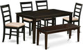 East West Furniture CAPF6-CAP-C 6 Piece Dining Table Set Contains a Rectangle by EastWestFurniture