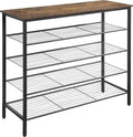 5-Tier Shoe Rack Organizer, Metal Mesh Shoe Storage Shelf, by HQXING