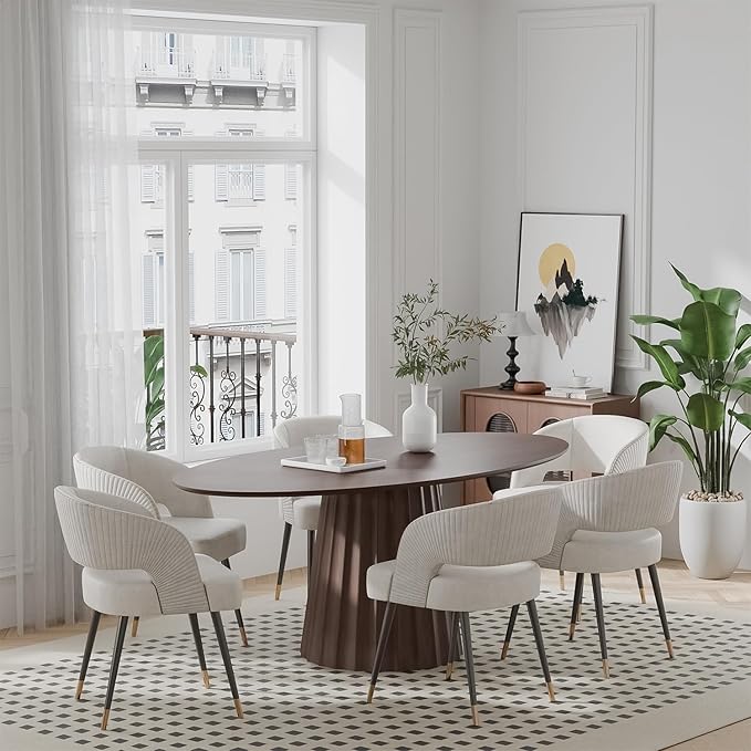 Casaphoria 67" Oval Dining Table, Modern Wood Kitchen Table - Image 8