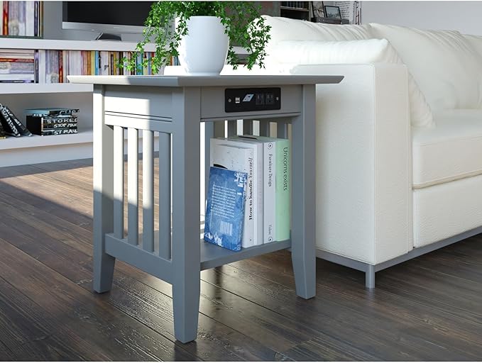 AFI, Mission End Table with Charging Station - Image 2