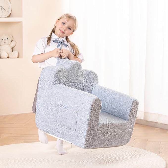 Tiita Kids Couch Plush Toddler Chair, Cloud-Like Glow in The Dark Kids Sofa - Image 8
