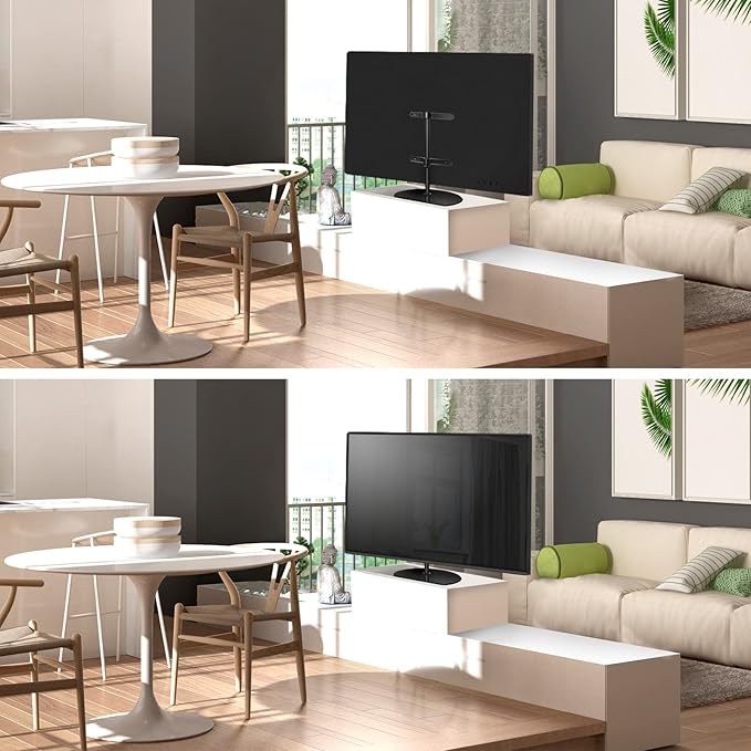ONKRON Tabletop TV Stand for 32-65 Inch TVs up to 77 lbs, Height Adjustable TV - Image 3