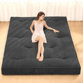 Japanese Floor Mattress, Corduroy Foldable Mattress Pad Roll Up Tatami Mat by NLDDTrailblazersTreasures