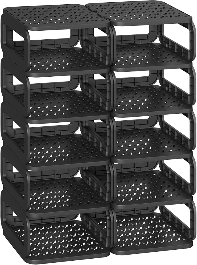 SONGMICS Shoe Rack, Shoe Organizer, 12 Shelves, Shoe Storage, Narrow Shoe Shelf - Image 7