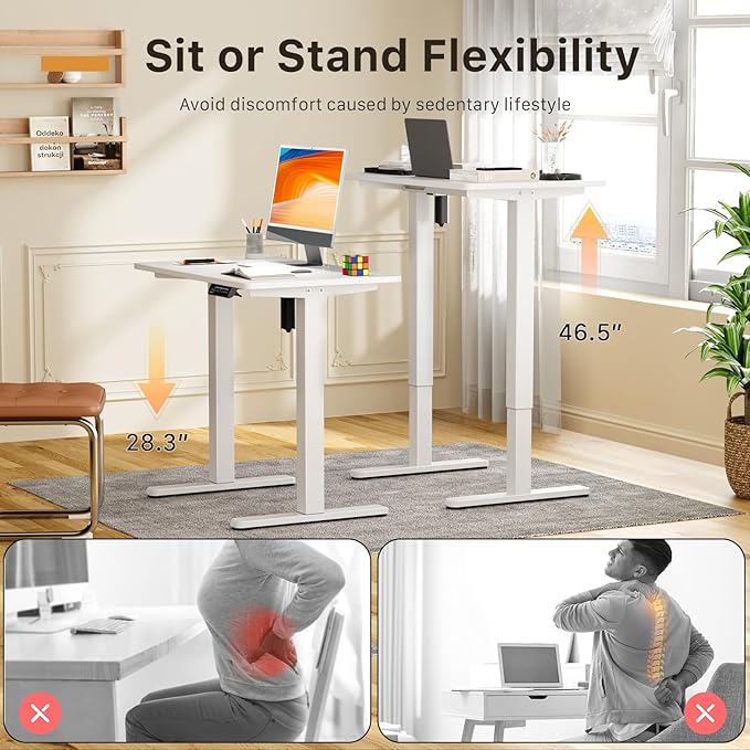 JOY worker Small Electric Standing Desk, 31.5" x 20" Whole Piece Height - Image 6