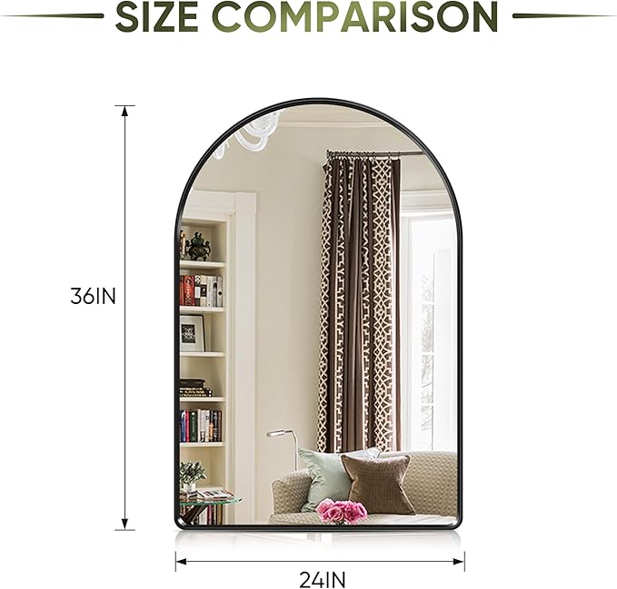 Suidia 24" x 36" Bathroom Mirror, Bathroom Vanity Mirror Metal Framed, - Image 3