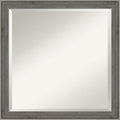 Amanti Art Grey Wall Mirror 23x23 Regis Barnwood Grey Narrow Square Bathroom by AmantiArt