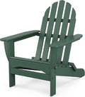 POLYWOOD AD5030GR Classic Folding Adirondack Chair, 38.5" x 31.25" x 33.5" by POLYWOOD