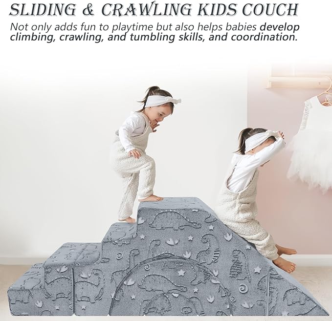 MeMoreCool Foam Climbing Toddler Couch, Modular Kids Sofa - Image 5