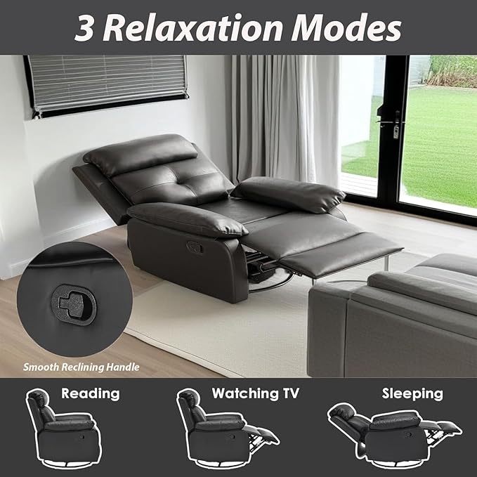 Swivel Rocker Recliner, 360 Swivel Small Recliners - Image 5
