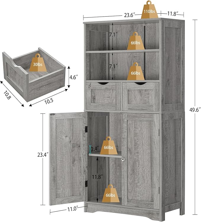 Iwell Tall Storage Cabinet - Image 3