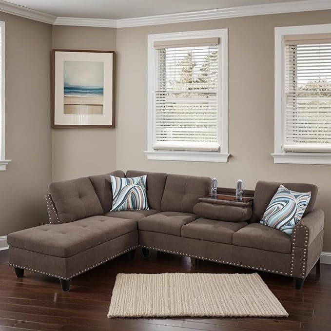 L-Shaped Sectional Sofa, Modern Sectional Couches Home Sofas - Image 4