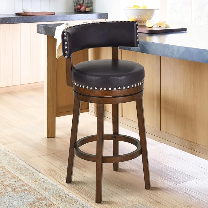 COLAMY Swivel Bar Stools Set of 2, 30 Inch Swivel Bar Height Bar Stools - Image 10