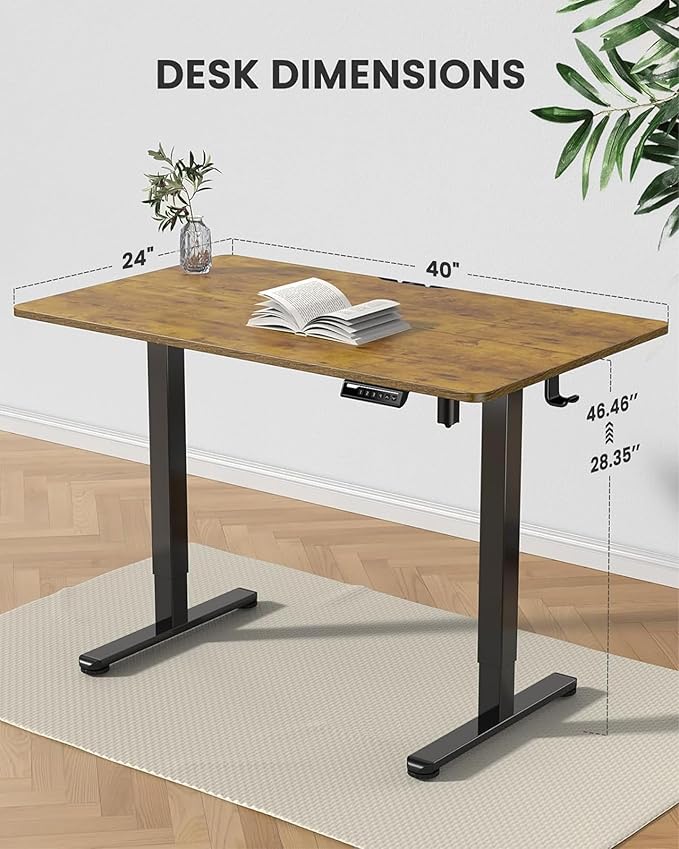 ErGear Height Adjustable Electric Standing Desk, 40 x 24 Inches Sit Stand up - Image 3